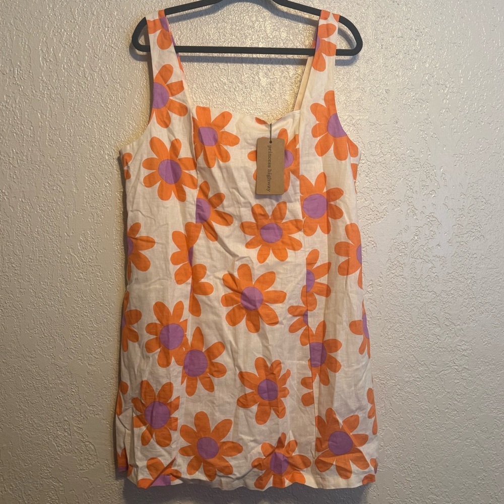 Princess Highway ModCloth Margo Daisy Linen Blend Dress - Picture 2 of 8